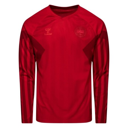 Camisetas Dinamarca Primera Copa Mundial 2022 Manga Larga - Hombre Camisetas Dinamarca Primera Copa Mundial 2022 Manga Larga - Hombre